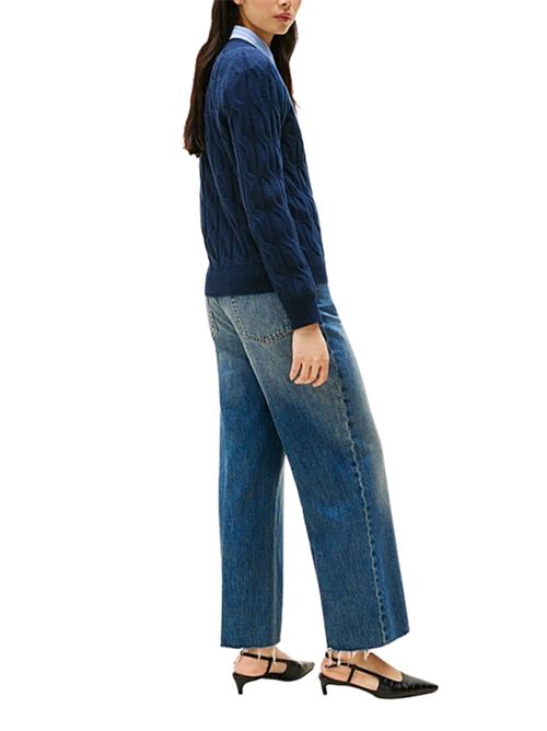 Maglioncino in lana a trecce Tommy Hilfiger | WW0WW43586C1G